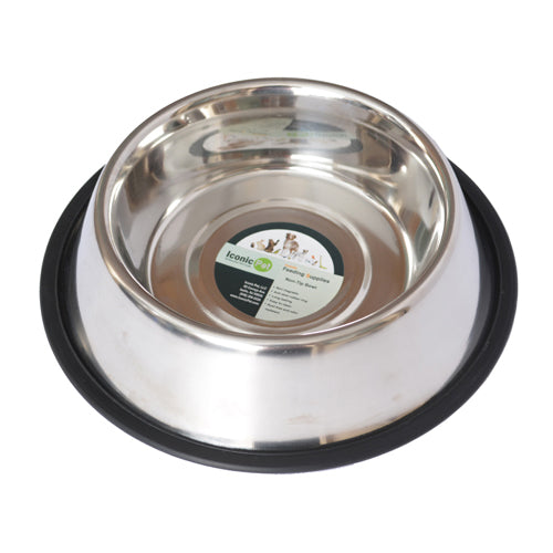 Photo of Iconic Pet-Stainless Steel Non-Skid Pet Bowl for Dog or Cat-from Pet Wish Pros