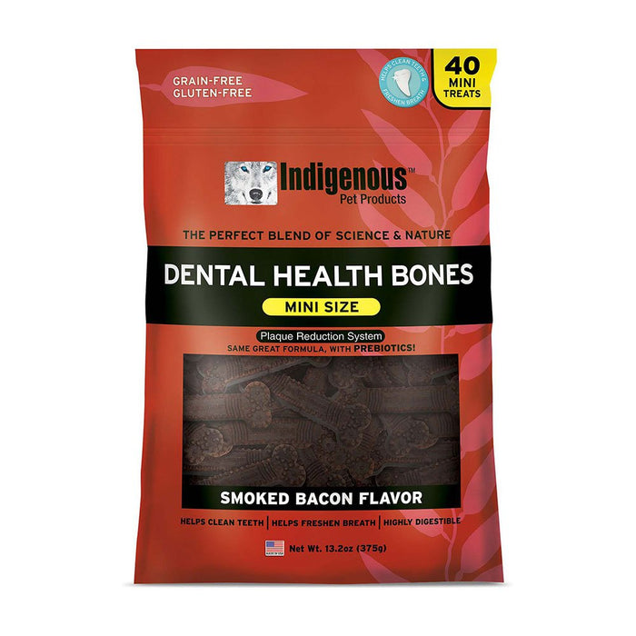 Photo of Indigenous Pet Products-Indigenous Grain-Free Mini Dental Health Bones for Dogs-Smoked Bacon-40 count-from Pet Wish Pros