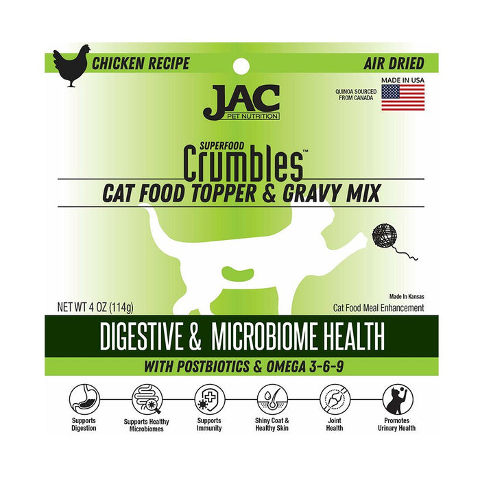 Photo of JAC Pet Nutrition-Air Dried Superfood Crumbles Cat Food Topper-Chicken-4 oz-from Pet Wish Pros