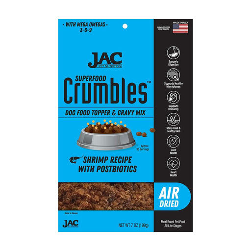 Photo of JAC Pet Nutrition-Air Dried Superfood Crumbles Dog Food Topper-Shrimp-7 oz-from Pet Wish Pros