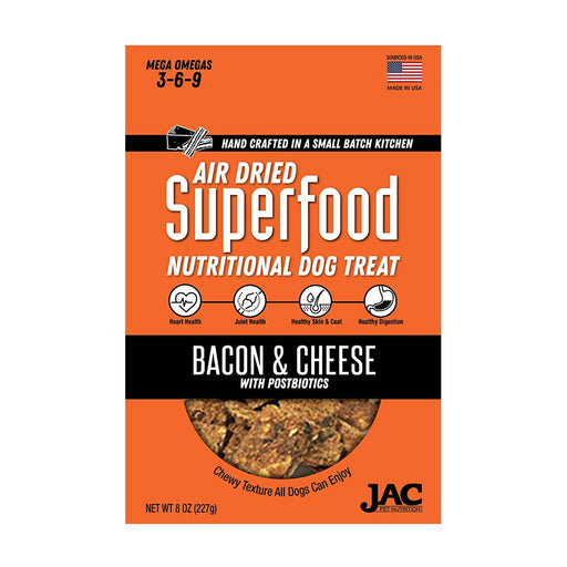 Photo of JAC Pet Nutrition-Air Dried Superfood Nutritional Dog Treat-Bacon & Cheese-8 oz-from Pet Wish Pros