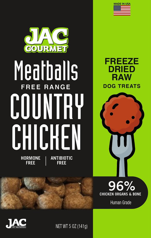 Photo of JAC Pet Nutrition-Gourmet Meatballs Freeze-Dried Dog Treats-Country Chicken-5 oz-from Pet Wish Pros