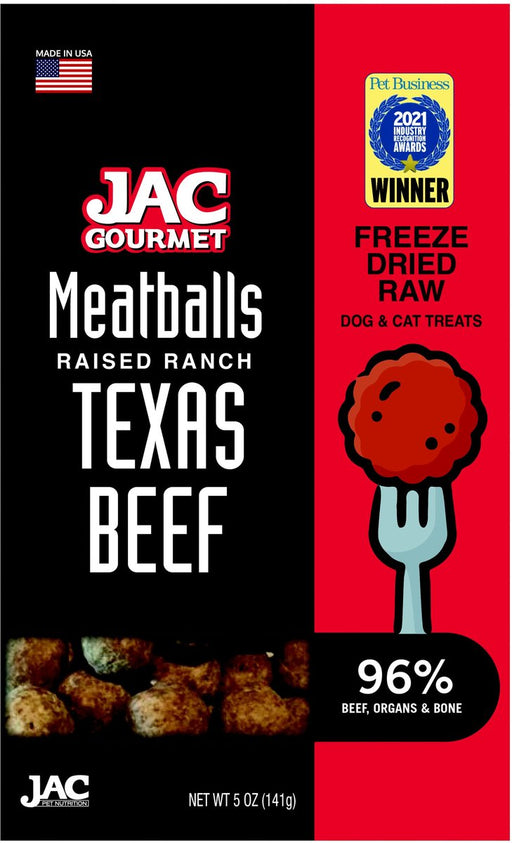 Photo of JAC Pet Nutrition-Gourmet Meatballs Freeze-Dried Dog Treats-Texas Beef-5 oz-from Pet Wish Pros