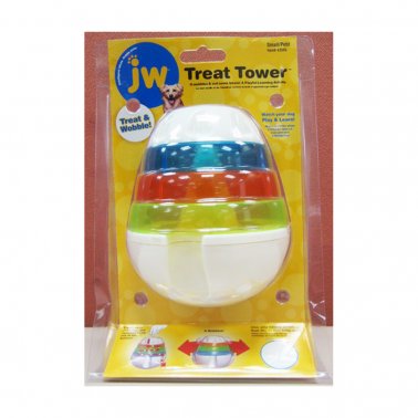 Photo of JW Pet Company-JW Tower Treats Multicolor Dispensing Dog Toy-from Pet Wish Pros