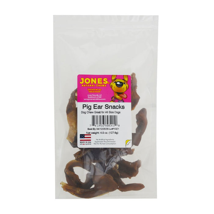 Photo of Jones Natural Chews-Jones Natural Chews Pig Ear Snacks-4.5 oz-from Pet Wish Pros