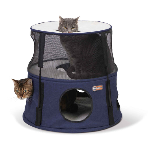 Photo of K&H Pet Products-K&H Pet Products 2 Story Kitty Tower-Dark Denim-from Pet Wish Pros