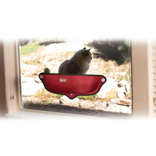 Photo of K&H Pet Products-K&H Pet Products EZ Mount Window Bed Kitty Sill-27 in x 11 in x 6 in-Red-from Pet Wish Pros