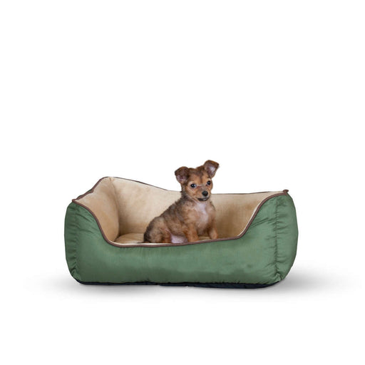 Photo of K&H Pet Products-K&H Pet Products Lounge Sleeper Self-Warming Pet Bed-Sage / Tan-from Pet Wish Pros