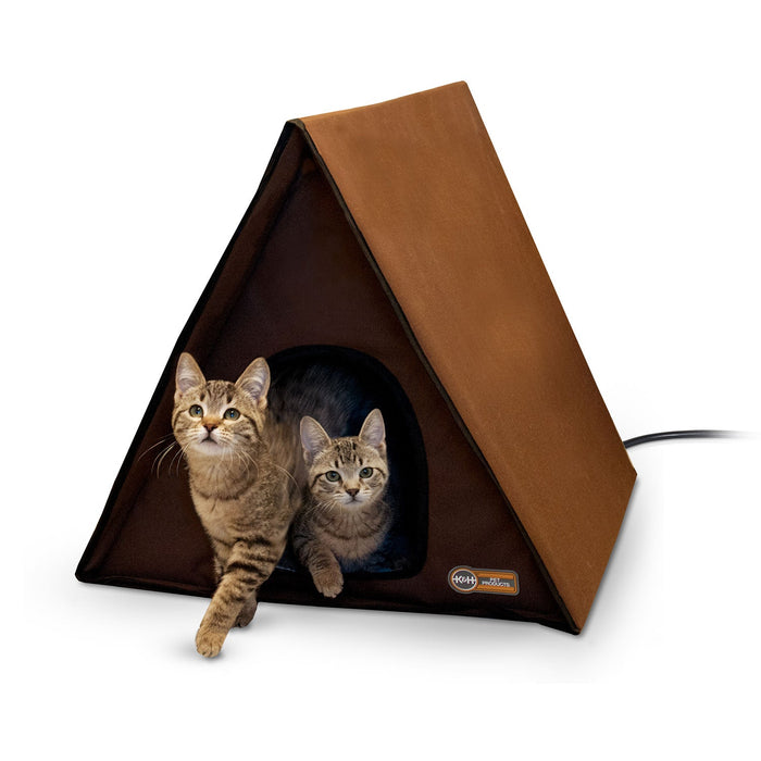 Photo of K&H Pet Products-K&H Pet Products Outdoor Heated Multiple Kitty A-Frame-Pack of 1-from Pet Wish Pros