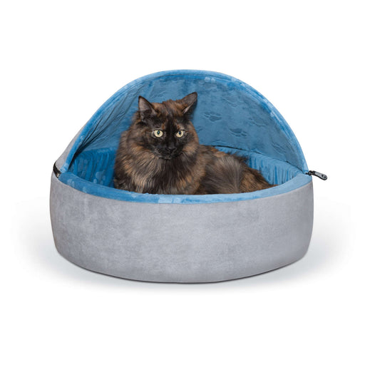 Photo of K&H Pet Products-K&H Pet Products Self-Warming Kitty Bed Hooded-Large-Blue/Gray-from Pet Wish Pros