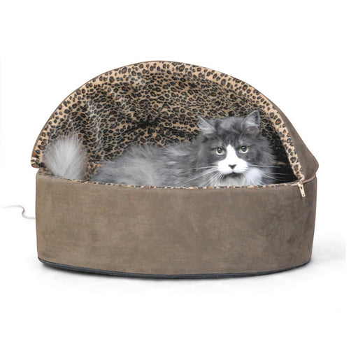 Photo of K&H Pet Products-K&H Pet Products Thermo-Kitty Bed Deluxe Hooded-Large-Mocha-from Pet Wish Pros