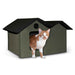 Photo of K&H Pet Products-K&H Pet Products Unheated Outdoor Kitty House Extra Wide-Olive-from Pet Wish Pros