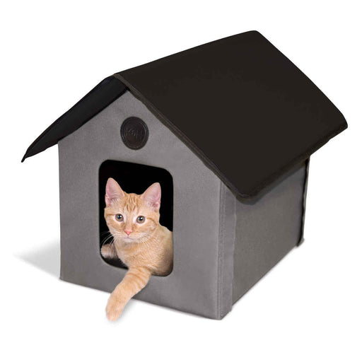 Photo of K&H Pet Products-K&H Pet Products Unheated Outdoor Kitty House-Gray / Black-from Pet Wish Pros