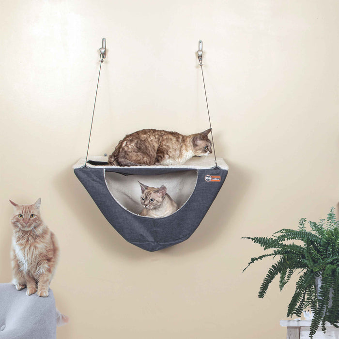 Photo of K&H Pet Products-K&H Pet Products Wall Mount Cat Shelf and Cat Hammock-Single Shelf-from Pet Wish Pros