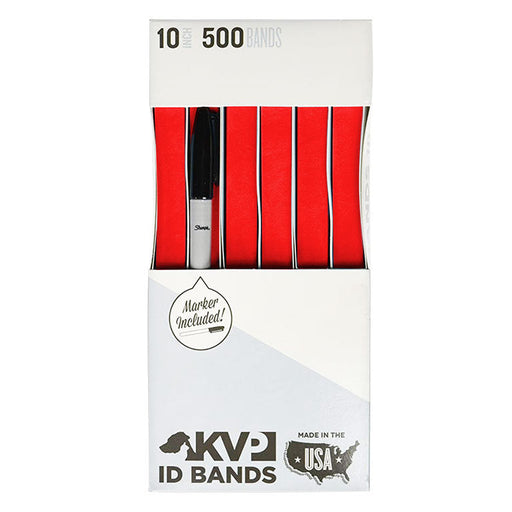 Photo of KVP International-KVP ID Bands-Red-10 in-500 count-from Pet Wish Pros