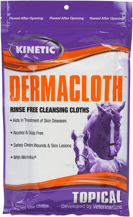 Photo of KineticVet-Kinetic Dermacloth Rinse Free Cleansing Cloths-8 count-from Pet Wish Pros