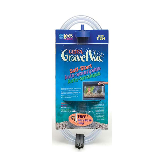 Photo of Lee's Aquarium & Pet Products-Lee's Ultra GravelVac Self-Start Cleaner with Nozzle & Hose Clip-1 5/8 in x 9 in-from Pet Wish Pros