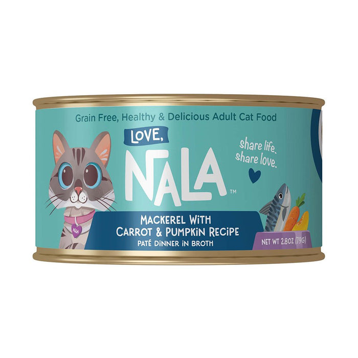 Photo of Love, Nala-Love, Nala Pate Recipe in Broth Canned Cat Food-Mackerel with Carrot & Pumpkin-(2.8 oz) [12 count]-from Pet Wish Pros