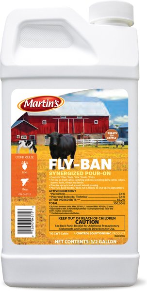 Photo of Martin’s-Fly-Ban Synergized Pour-On-64 oz-from Pet Wish Pros