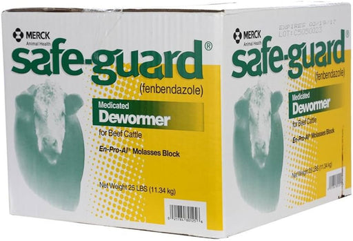 Photo of Merck Animal Health-Safe-Guard En-Pro-Al Molasses Deworming Supplement Block for Cattle-25 lb-from Pet Wish Pros