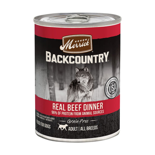 Photo of Merrick Pet Care-Merrick Backcountry Grain-Free Adult Canned Dog Food-Real Beef-(12.7 oz) [12 count]-from Pet Wish Pros