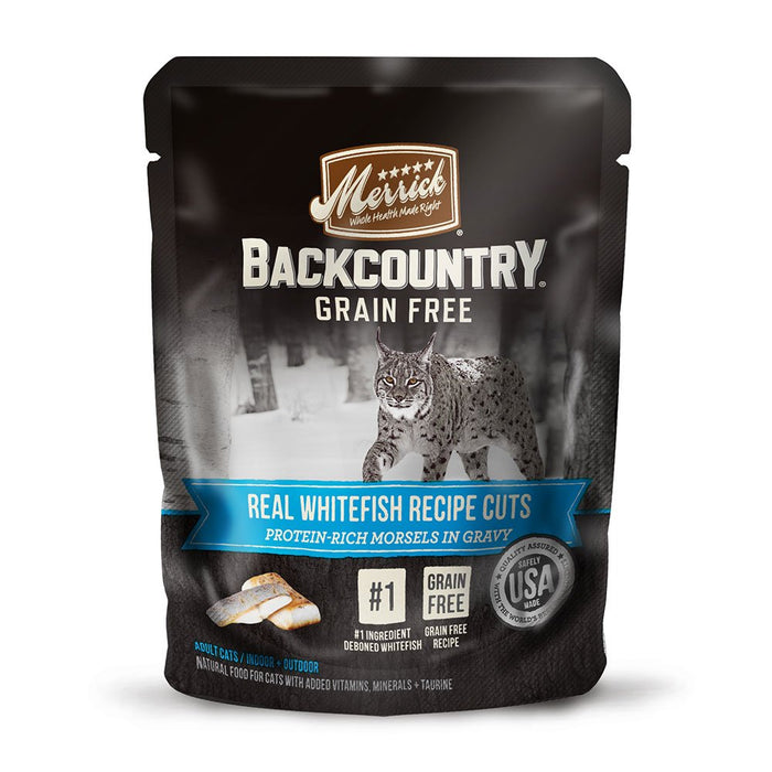 Photo of Merrick Pet Care-Merrick Backcountry Grain-Free Adult Wet Cat Food-Real Whitefish Cuts-(3 oz) [24 count]-from Pet Wish Pros