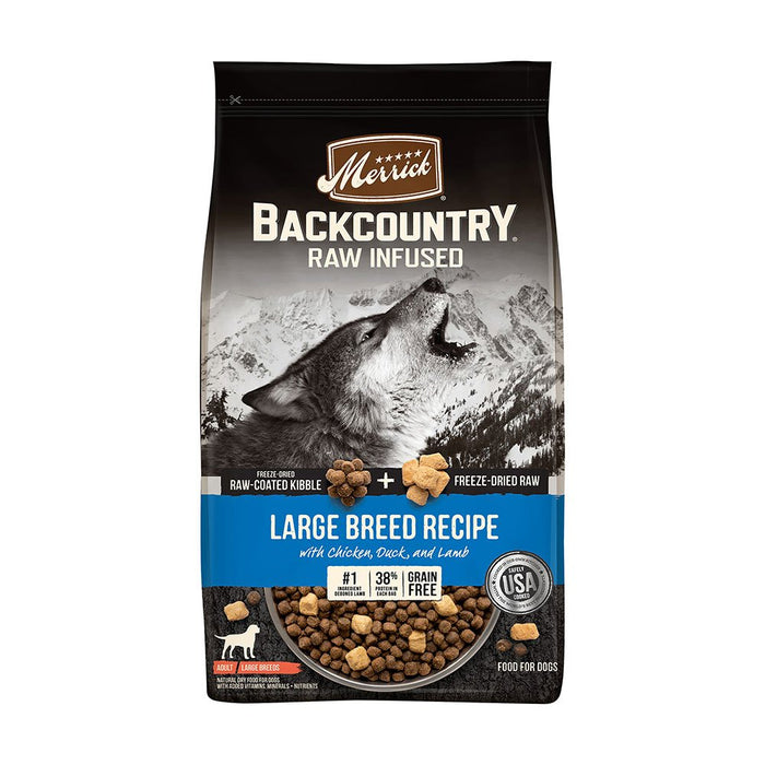 Photo of Merrick Pet Care-Merrick Backcountry Grain-Free Raw Infused Large Breed Adult Dry Dog Food-Chicken, Duck, & Lamb-20 lb-from Pet Wish Pros