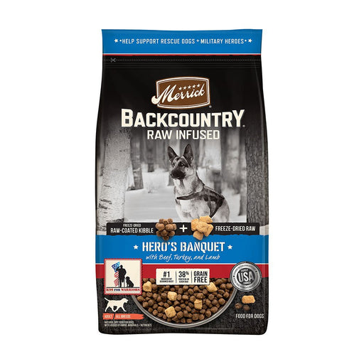 Photo of Merrick Pet Care-Merrick Backcountry Raw Infused Adult Dry Dog Food-Hero's Banquet-10 lb-from Pet Wish Pros