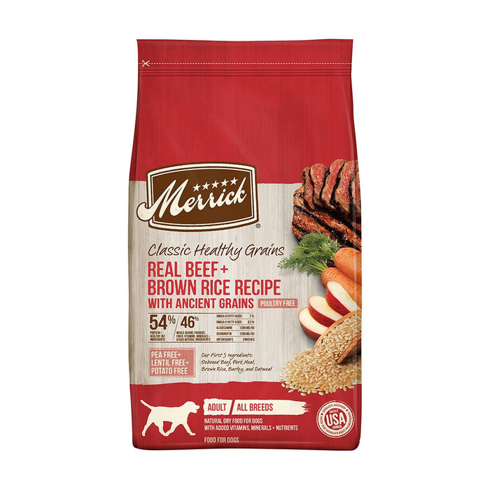 Photo of Merrick Pet Care-Merrick Classic Healthy Grains Adult Dry Dog Food-Real Beef & Brown Rice-25 lb-from Pet Wish Pros