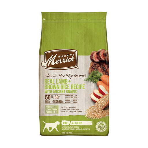 Photo of Merrick Pet Care-Merrick Classic Healthy Grains Adult Dry Dog Food-Real Lamb & Brown Rice-12 lb-from Pet Wish Pros