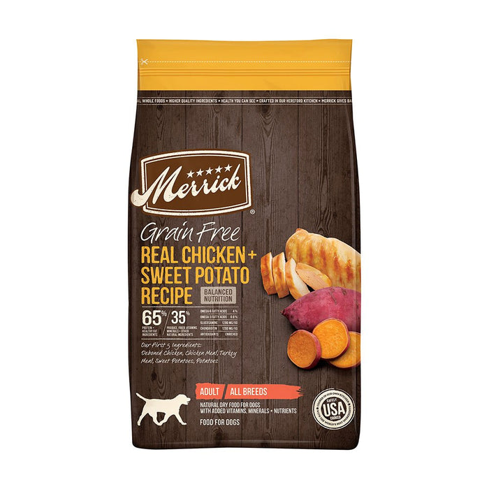 Photo of Merrick Pet Care-Merrick Grain-Free Dry Dog Food-Real Chicken & Sweet Potato-10 lb-from Pet Wish Pros