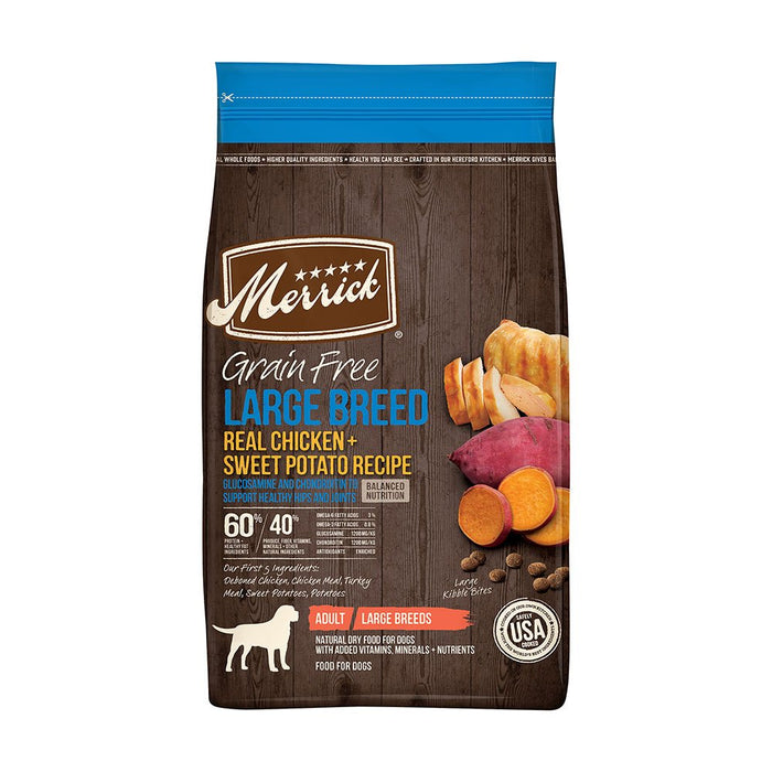 Photo of Merrick Pet Care-Merrick Grain-Free Large Breed Dry Dog Food-Real Chicken & Sweet Potato-10 lb-from Pet Wish Pros