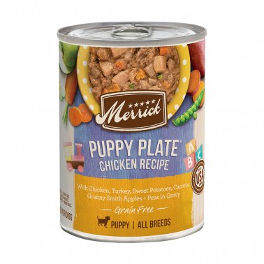 Photo of Merrick Pet Care-Merrick Grain-Free Puppy Plate Canned Dog Food-Chicken Recipe-(12.7 oz) [12 count]-from Pet Wish Pros