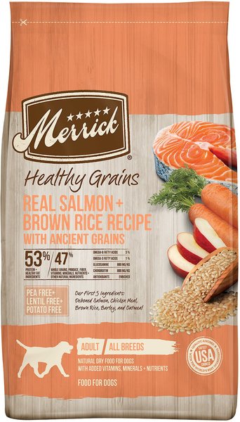 Photo of Merrick Pet Care-Merrick Healthy Grains with Ancient Grains Dry Dog Food-Salmon & Brown Rice-25 lb-from Pet Wish Pros