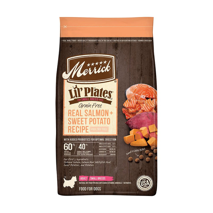 Photo of Merrick Pet Care-Merrick Lil' Plates Grain-Free Adult Small Breed Dry Dog Food-Salmon & Sweet Potato-4 lb-from Pet Wish Pros