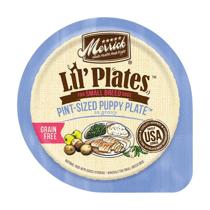 Photo of Merrick Pet Care-Merrick Lil' Plates Grain-Free Adult Small Breed Wet Dog Food-Pint-Sized Puppy Plate-(3.5 oz) [12 count]-from Pet Wish Pros