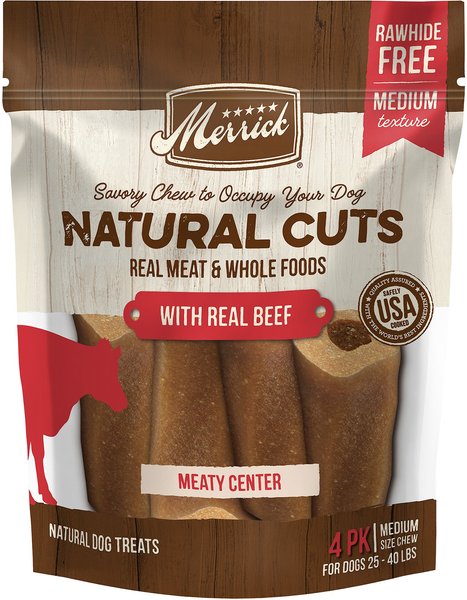 Photo of Merrick Pet Care-Merrick Natural Cuts Dog Chews-Real Beef-Medium-4 count-from Pet Wish Pros