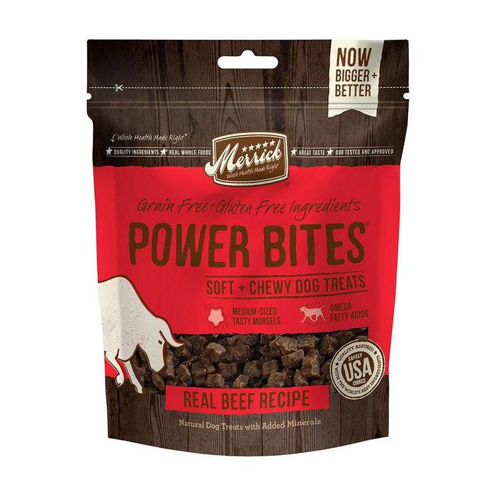 Photo of Merrick Pet Care-Merrick Power Bites Grain-Free Soft and Chewy Dog Treats-Real Beef-6 oz-from Pet Wish Pros