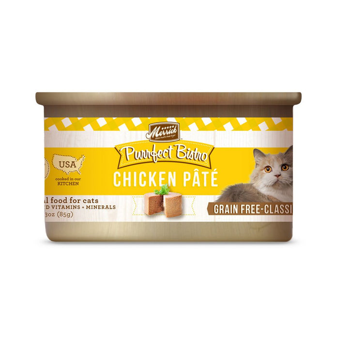 Photo of Merrick Pet Care-Merrick Purrfect Bistro Grain-Free Canned Cat Food-Chicken Pate-(3 oz) [24 count]-from Pet Wish Pros