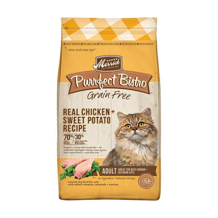 Photo of Merrick Pet Care-Merrick Purrfect Bistro Grain-Free Dry Adult Cat Food-Chicken & Sweet Potato-4 lb-from Pet Wish Pros