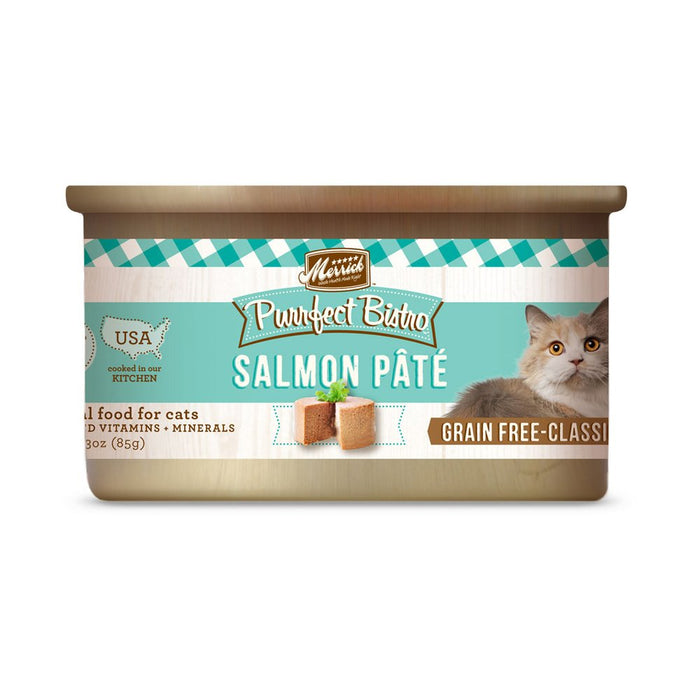 Photo of Merrick Pet Care-Merrick Purrfect Bistro Grain-Free Pate Canned Cat Food-Salmon-(3 oz) [24 count]-from Pet Wish Pros