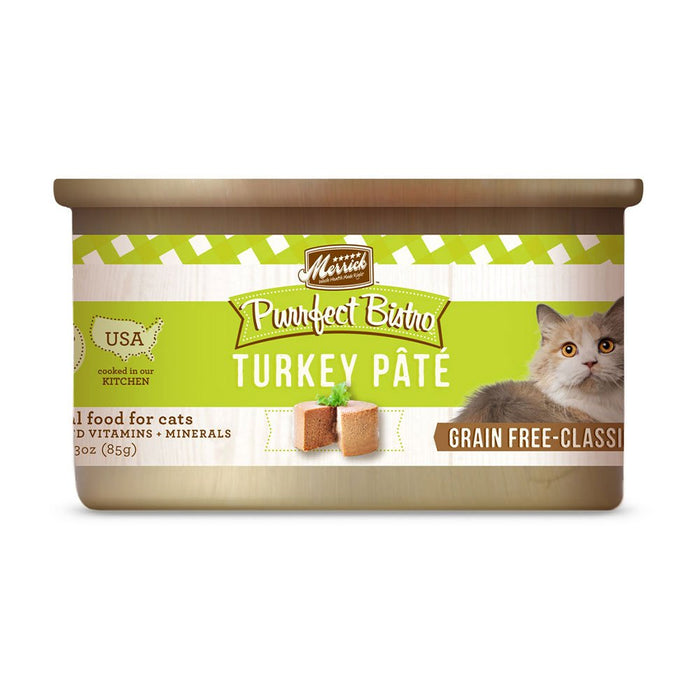 Photo of Merrick Pet Care-Merrick Purrfect Bistro Grain-Free Pate Canned Cat Food-Turkey-(3 oz) [24 count]-from Pet Wish Pros