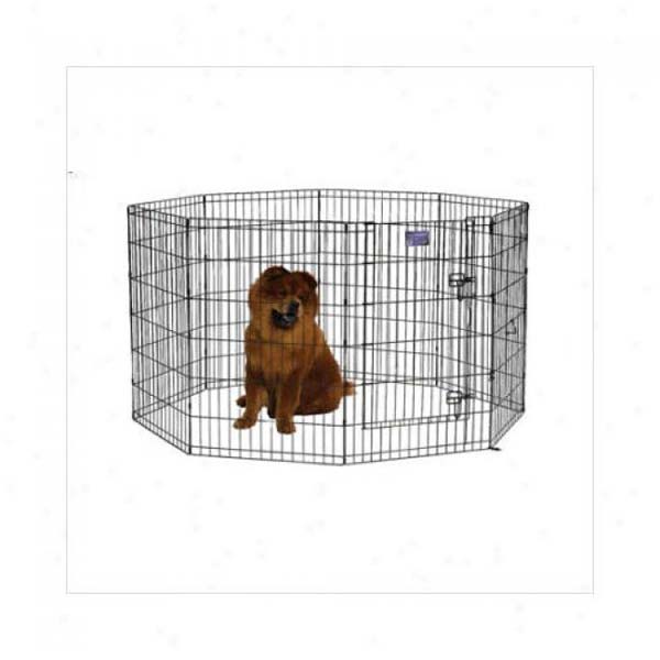 Photo of MidWest Homes for Pets-MidWest Homes for Pets Black E-Coat Pet Exercise Pen with Walk-Thru Door-24 in x 24 in-8 count-from Pet Wish Pros