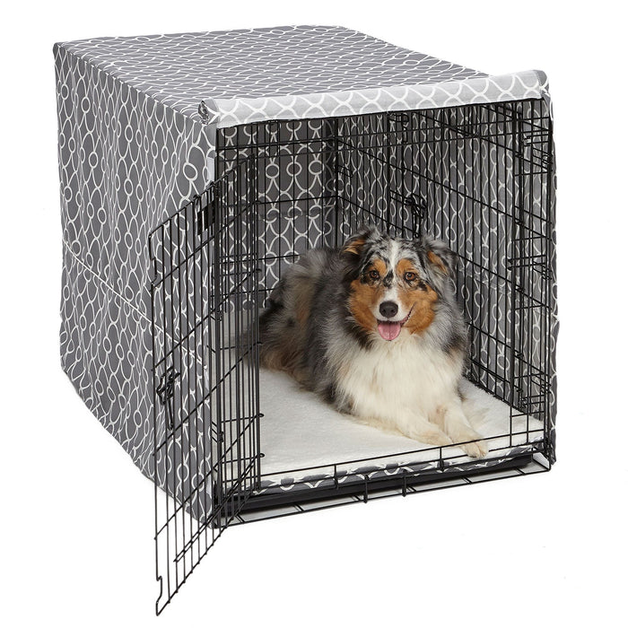 Photo of MidWest Homes for Pets-MidWest Homes for Pets QuietTime Defender Covella Dog Crate Cover-24 in x 18 in x 19 in-Gray-from Pet Wish Pros