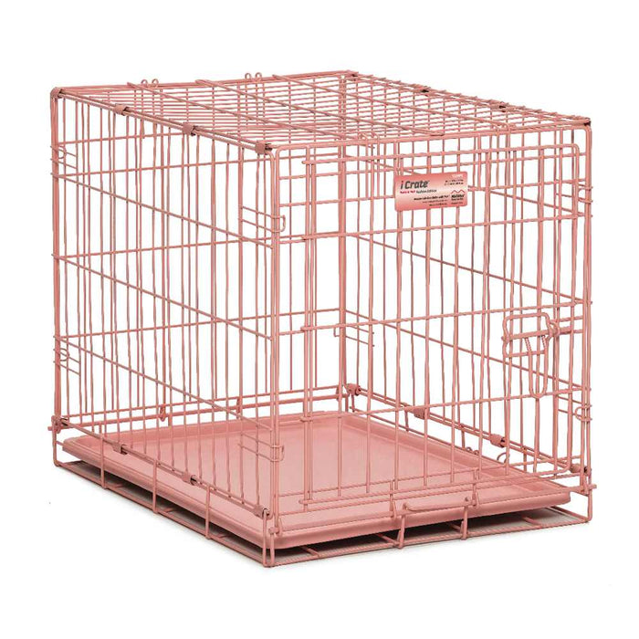 Photo of Midwest Homes for Pets-MidWest Homes for Pets iCrate Single Door Dog Crate-24Inx18Inx19 in-Pink-from Pet Wish Pros