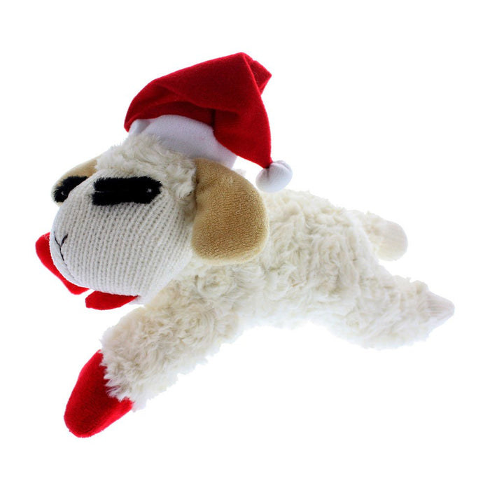 Photo of Multipet International-Multipet Standing Holiday Lamb Chop with Santa Hat Plush Dog Toy-Pack of 1-from Pet Wish Pros