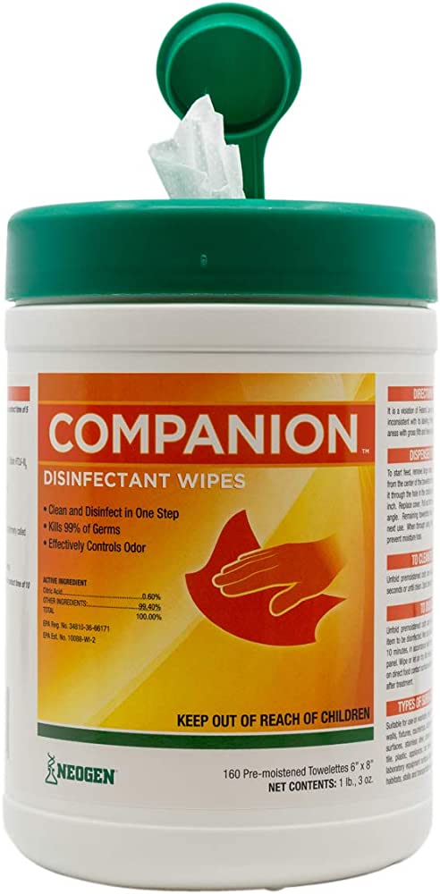 Photo of NEOGEN Corporation-Companion Disinfectant Wipes-160 count-from Pet Wish Pros