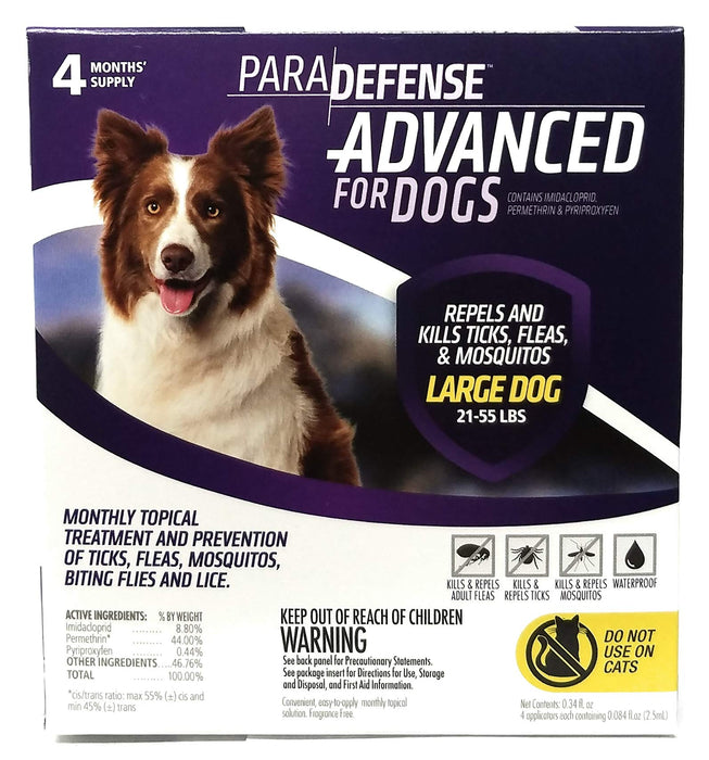 Photo of NEOGEN Corporation-Para-Defense Advanced for Dogs-21-55 lb-4 count-from Pet Wish Pros