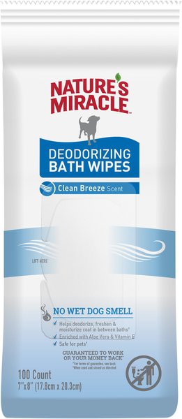 Photo of Nature's Miracle-Nature's Miracle Deodorizing Bath Wipes-Clean Breeze-100 count-from Pet Wish Pros