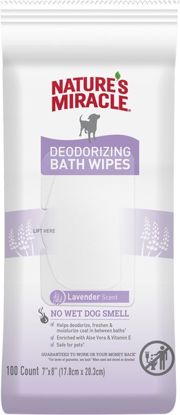 Photo of Nature's Miracle-Nature's Miracle Deodorizing Bath Wipes-Lavender-100 count-from Pet Wish Pros